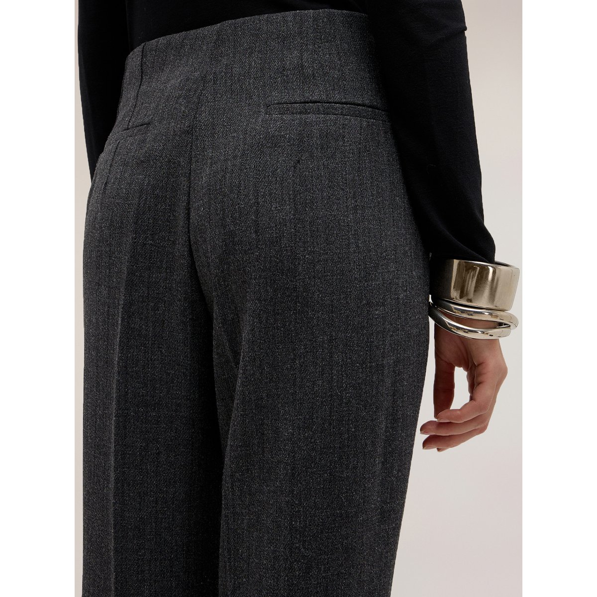 Pantalon regular The Tailoring Lab gris, MOTIVI