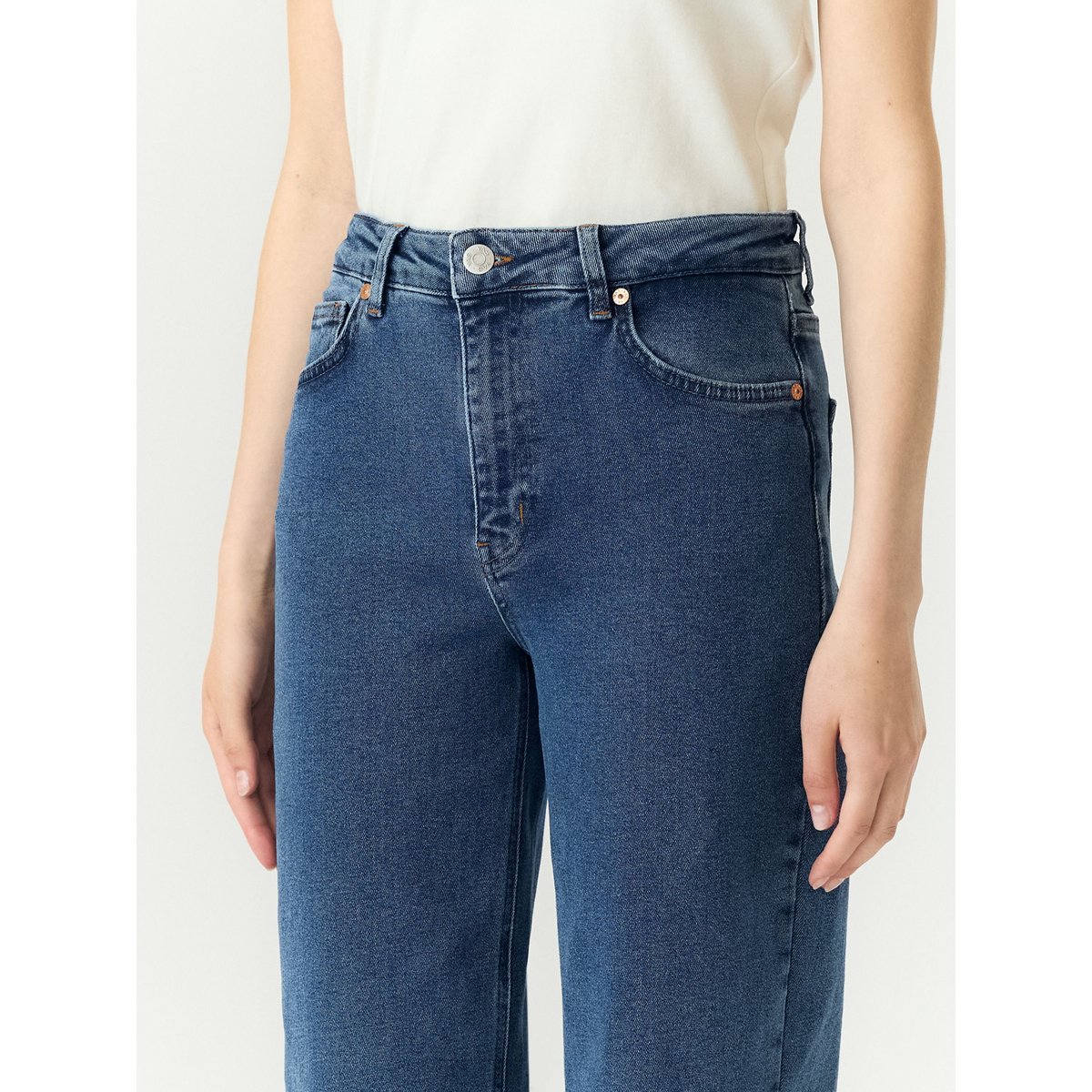 Jean Droit medium blue denim, YAS