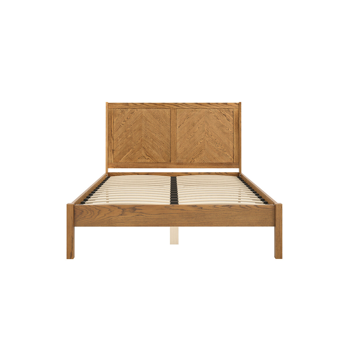 Ayla Rustic Smoked Oak Herringbone Bed smoked oak, ÉDITÉ
