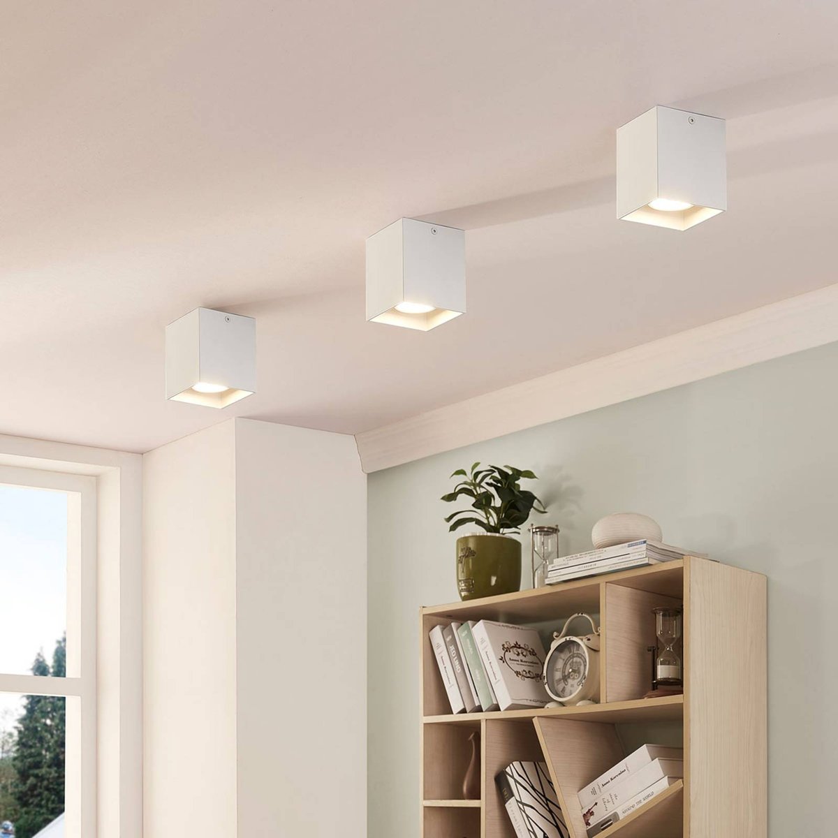 Plafonnier en aluminium moderne, Carson blanc, ARCCHIO