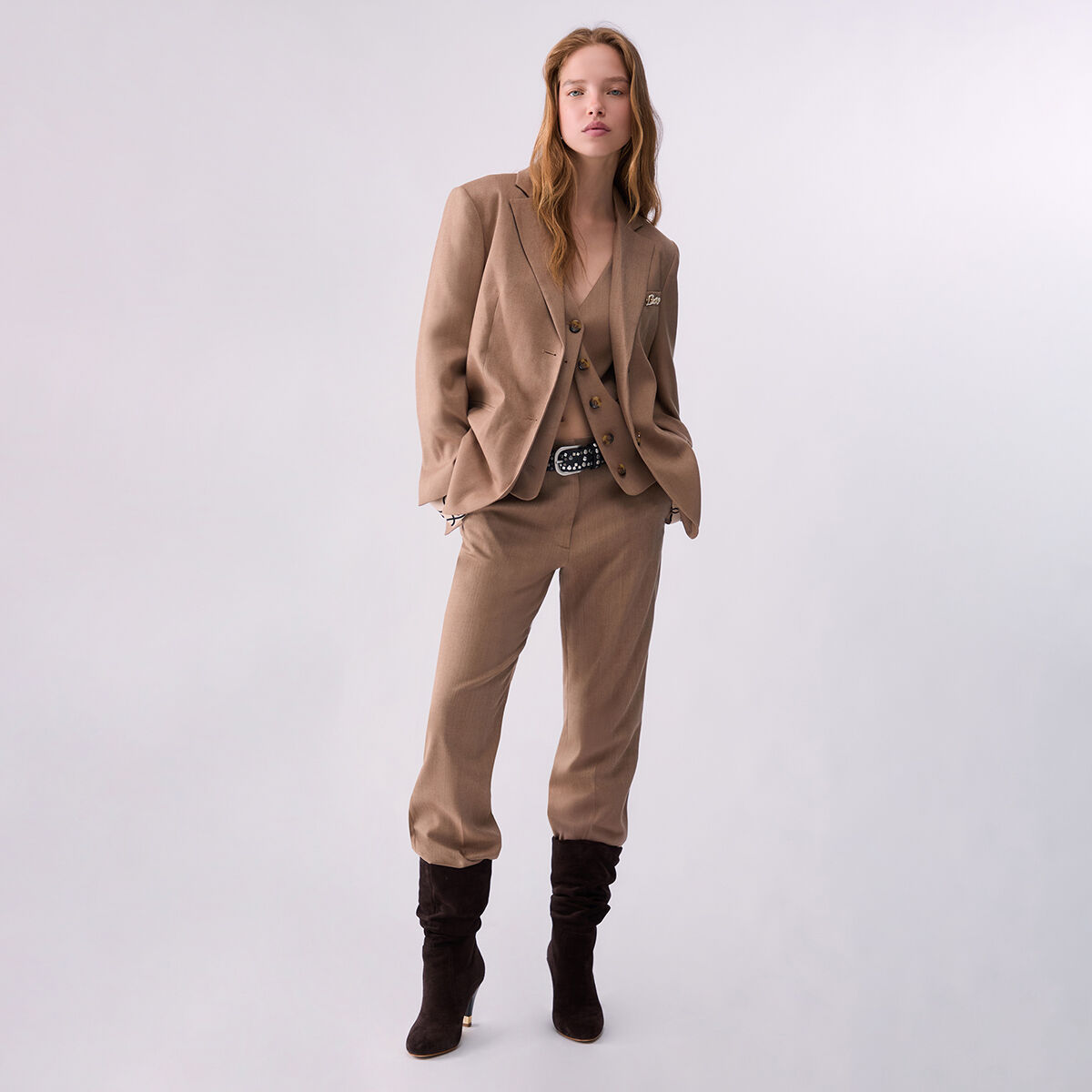 Pantalon droit beige, LIU JO