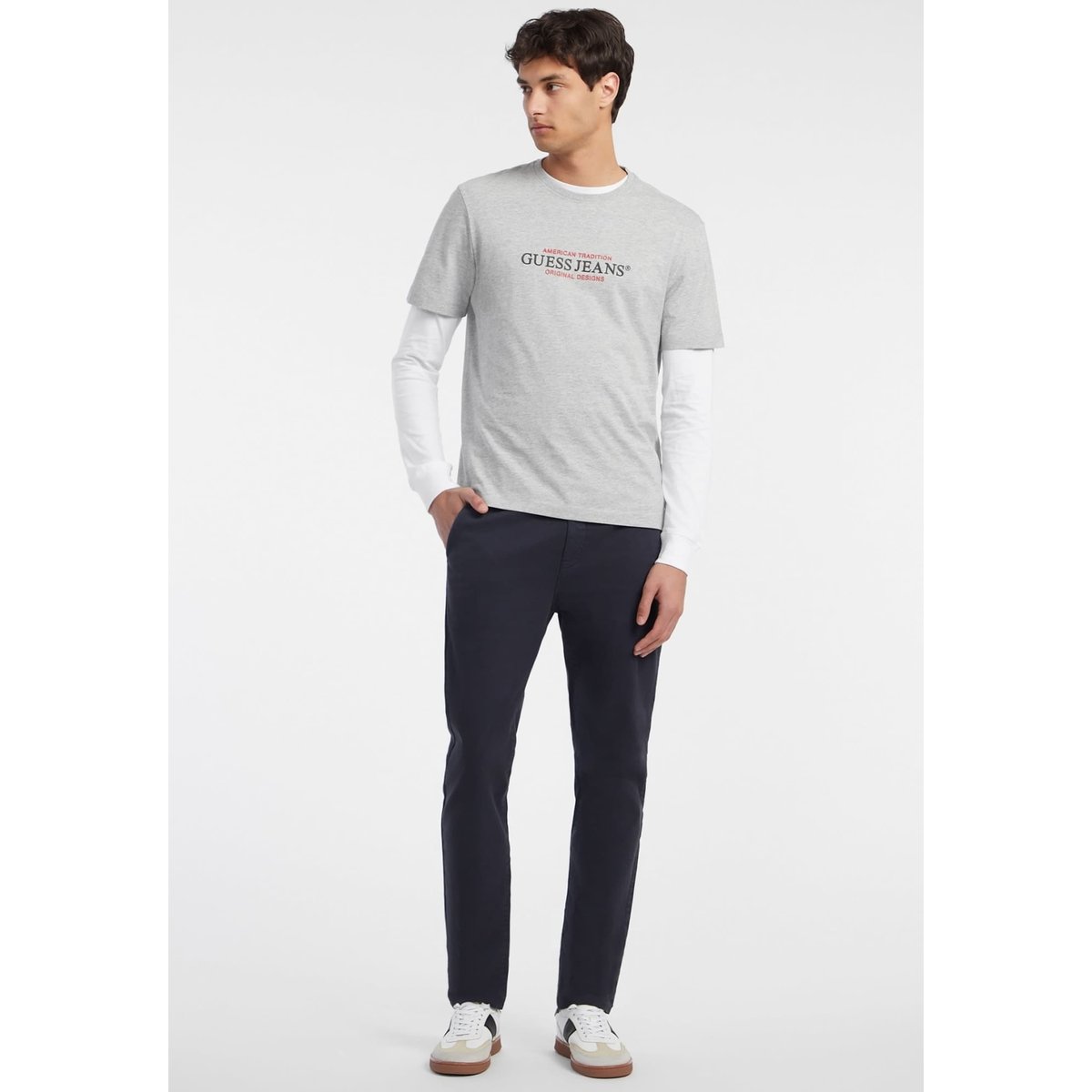 T-Shirt American Tradition gris, GUESS JEANS