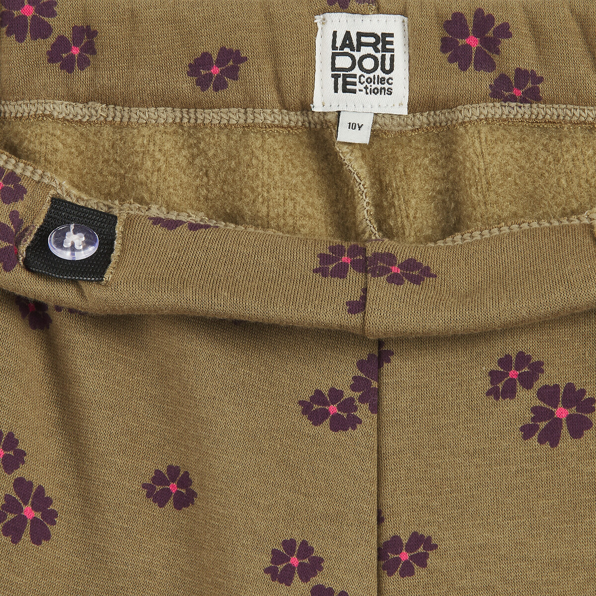 Legging, large et chaud, avec motif floral, en molleton imprimé kaki, LA REDOUTE COLLECTIONS