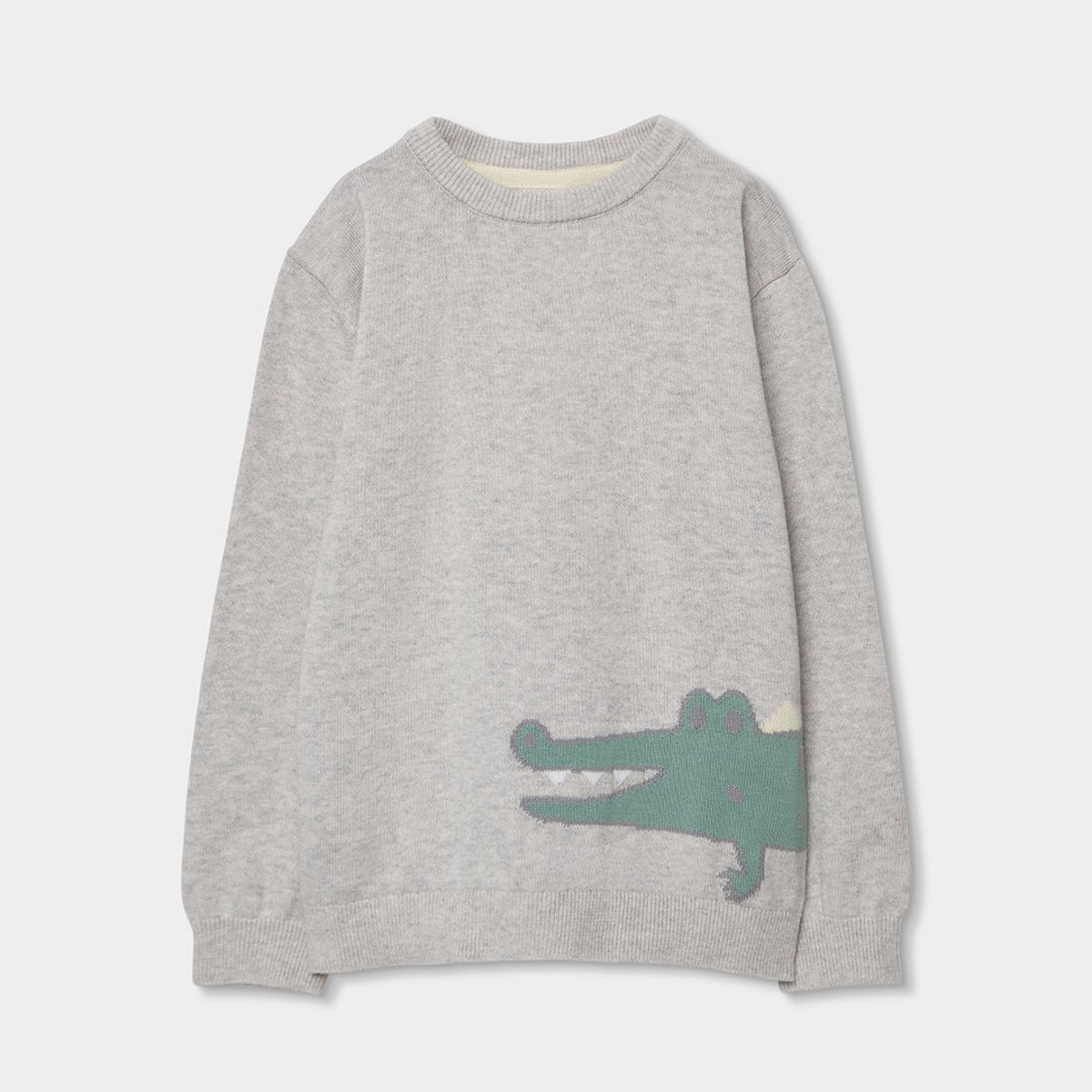 Pull enfant coton crocodile gris, BOBOLI