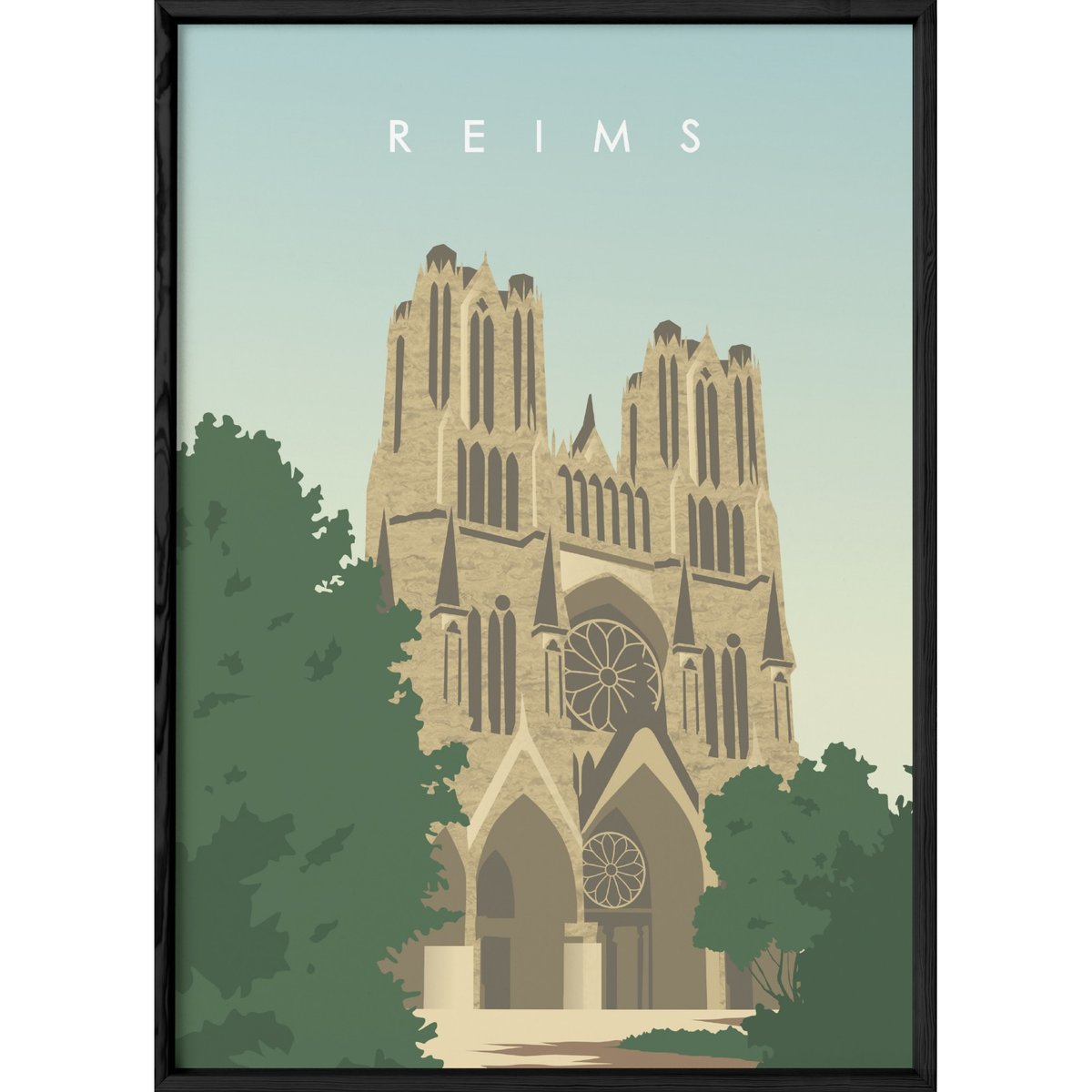 Affiche ville Reims blanc, L'AFFICHERIE