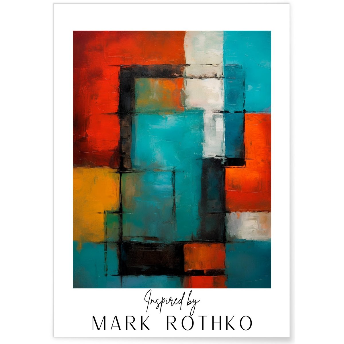 Affiche Mark Rothko n°11 blanc, L'AFFICHERIE