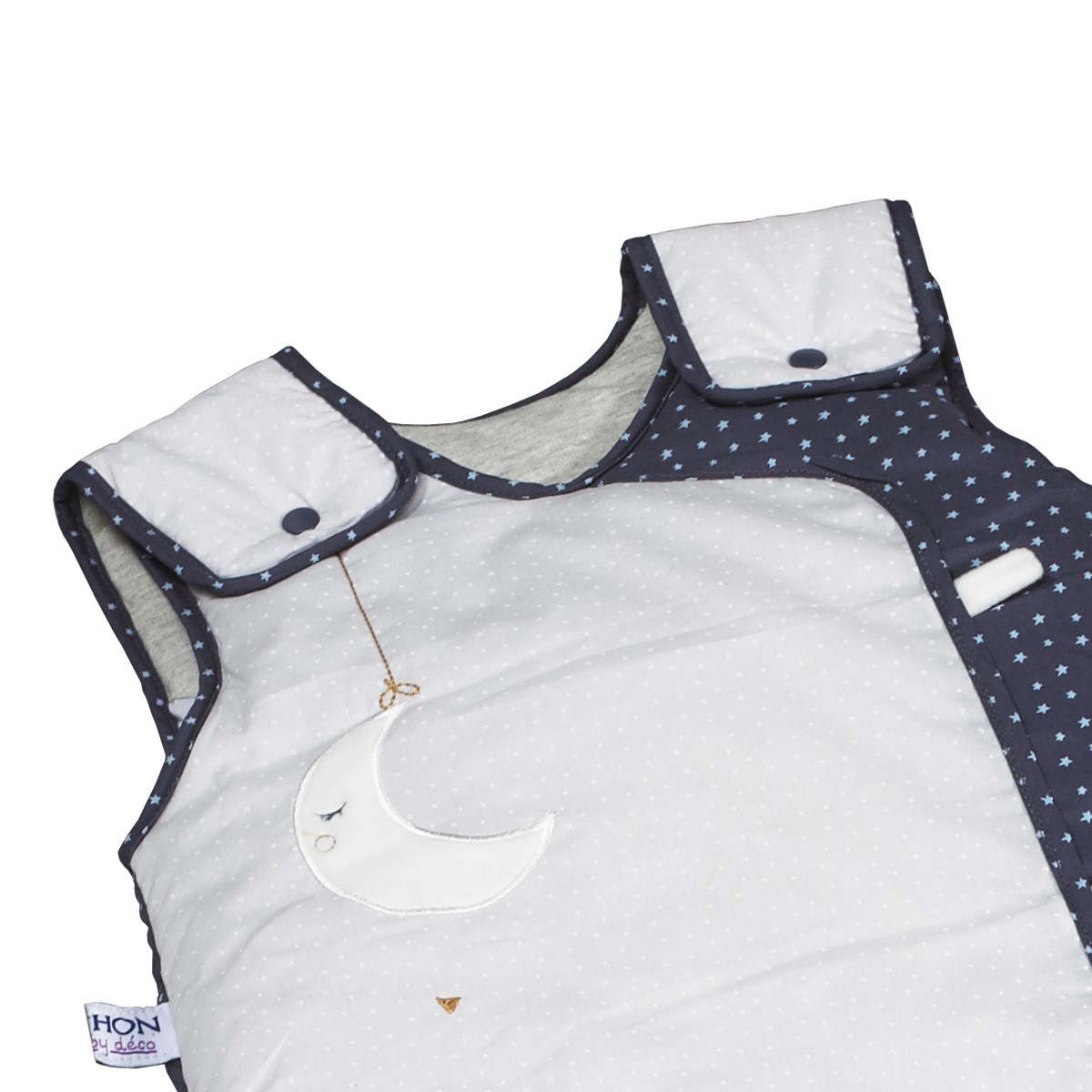 Gigoteuse en coton perle et nuit gris/bleu, SAUTHON