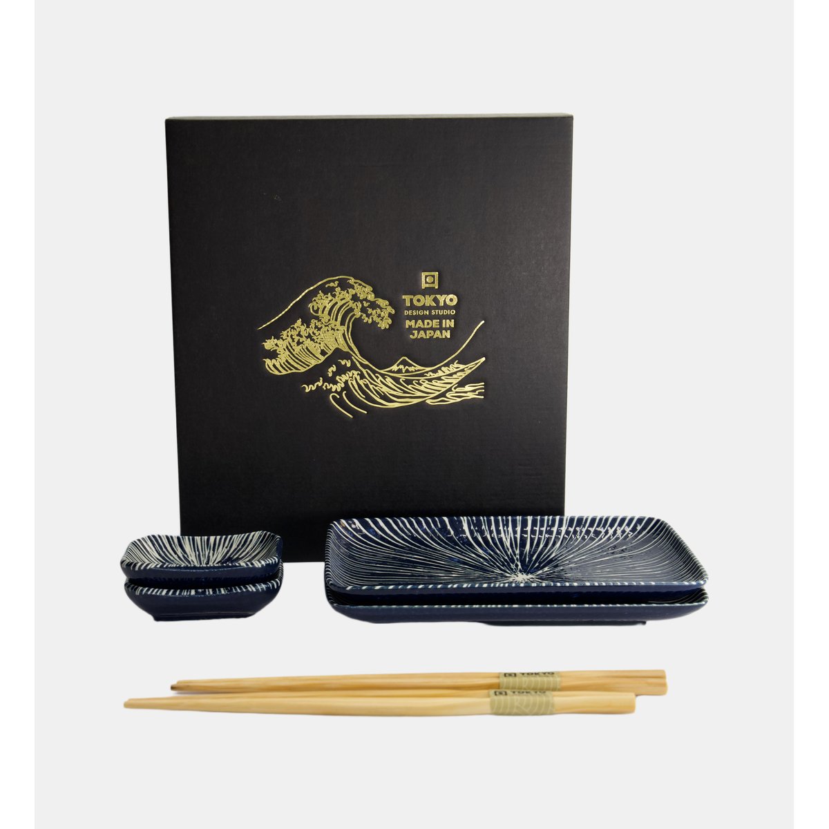 Coffret service sushi - 6 pièces bleu, TOKYO DESIGN STUDIO