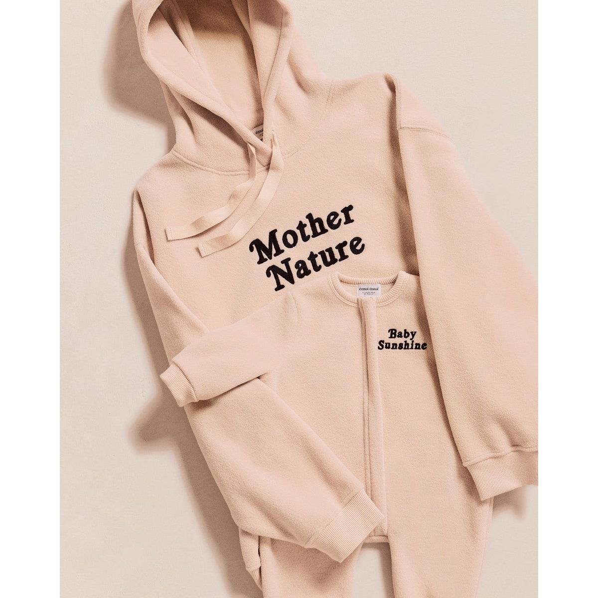 Sweat en polaire recyclée, MOTHER NATURE beige - beige, EMOI EMOI
