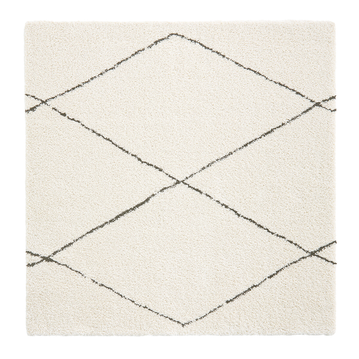 Tapis style berbère forme carrée, Fatouh ecru/noir, LA REDOUTE INTERIEURS