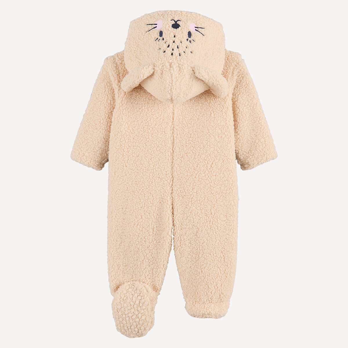 Surpyjama à capuche, motif lapin bélier, en sherpa beige, LA REDOUTE COLLECTIONS