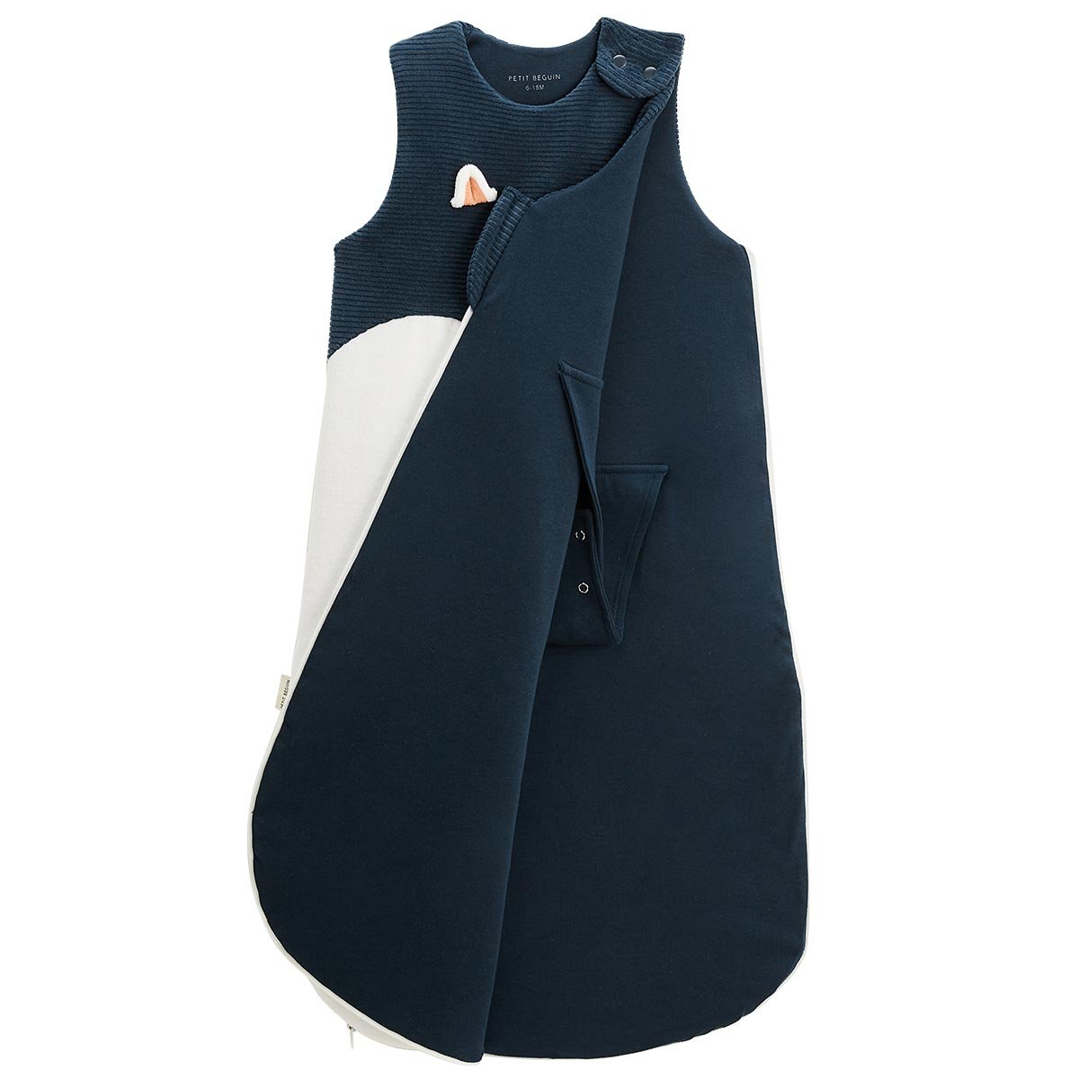 Gigoteuse d'hiver en velours Cirque d'automne ecru, PETIT BEGUIN