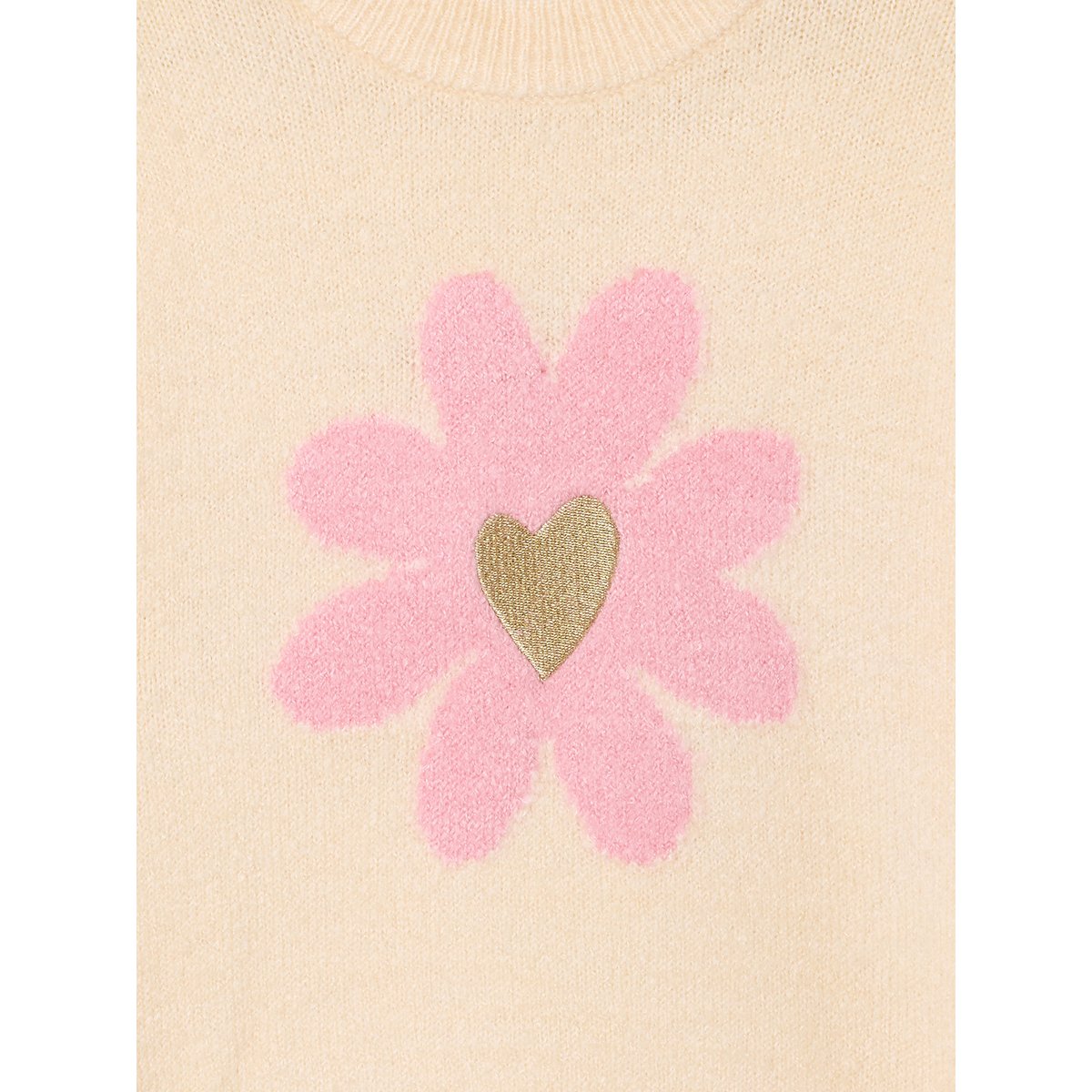 Pull fleurs vanille, VERTBAUDET