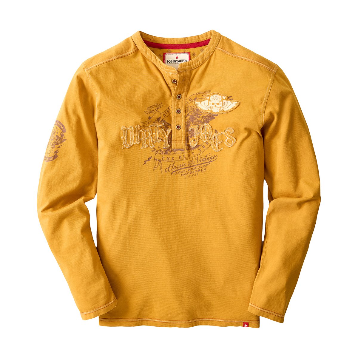 Henley Dirty Joes à Appliqués jaune, JOE BROWNS