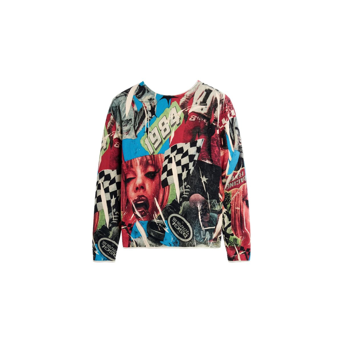 Pull imprimé collage multicolore, DESIGUAL