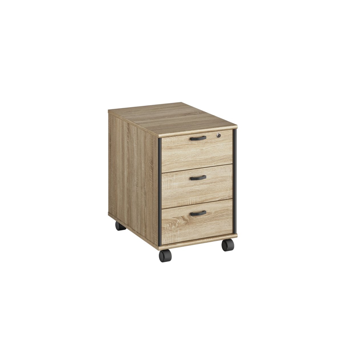 Caisson mobile 3 tiroirs Mambo - Fabrication Française beige, CALICOSY
