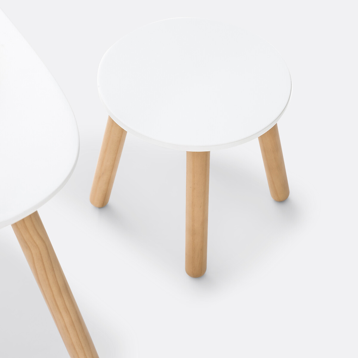 Kinderfrisiertisch Lorette mit Hocker weiss/braun, LA REDOUTE INTERIEURS