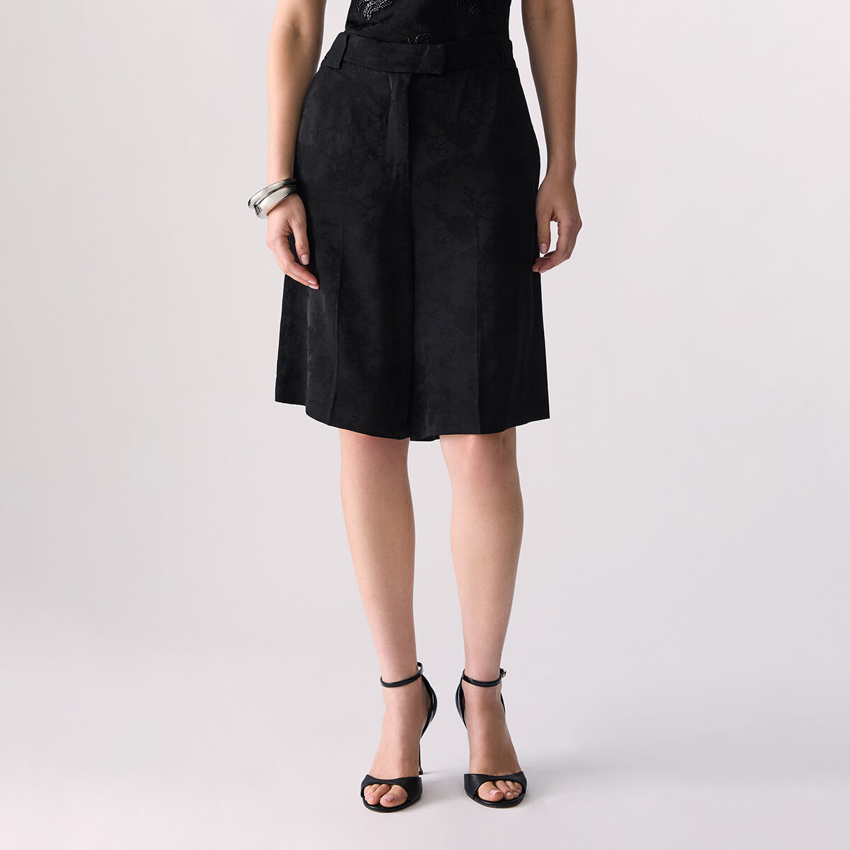 Bermuda en jacquard noir, LIU JO