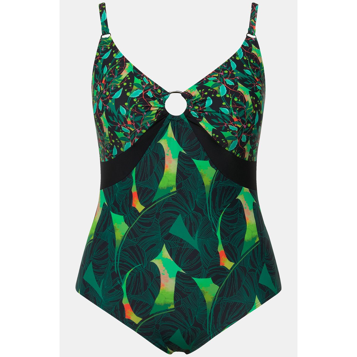 Maillot de bain à bonnets souples. Mélange noir, ULLA POPKEN