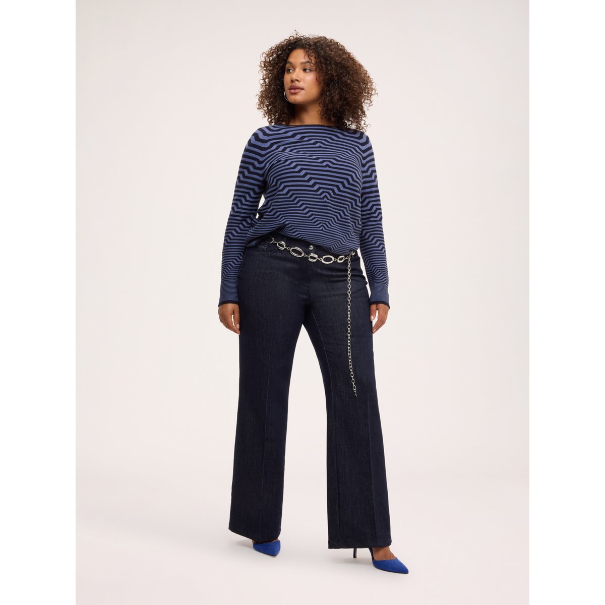 Jean Straight lavage rinse bleu, FIORELLA RUBINO