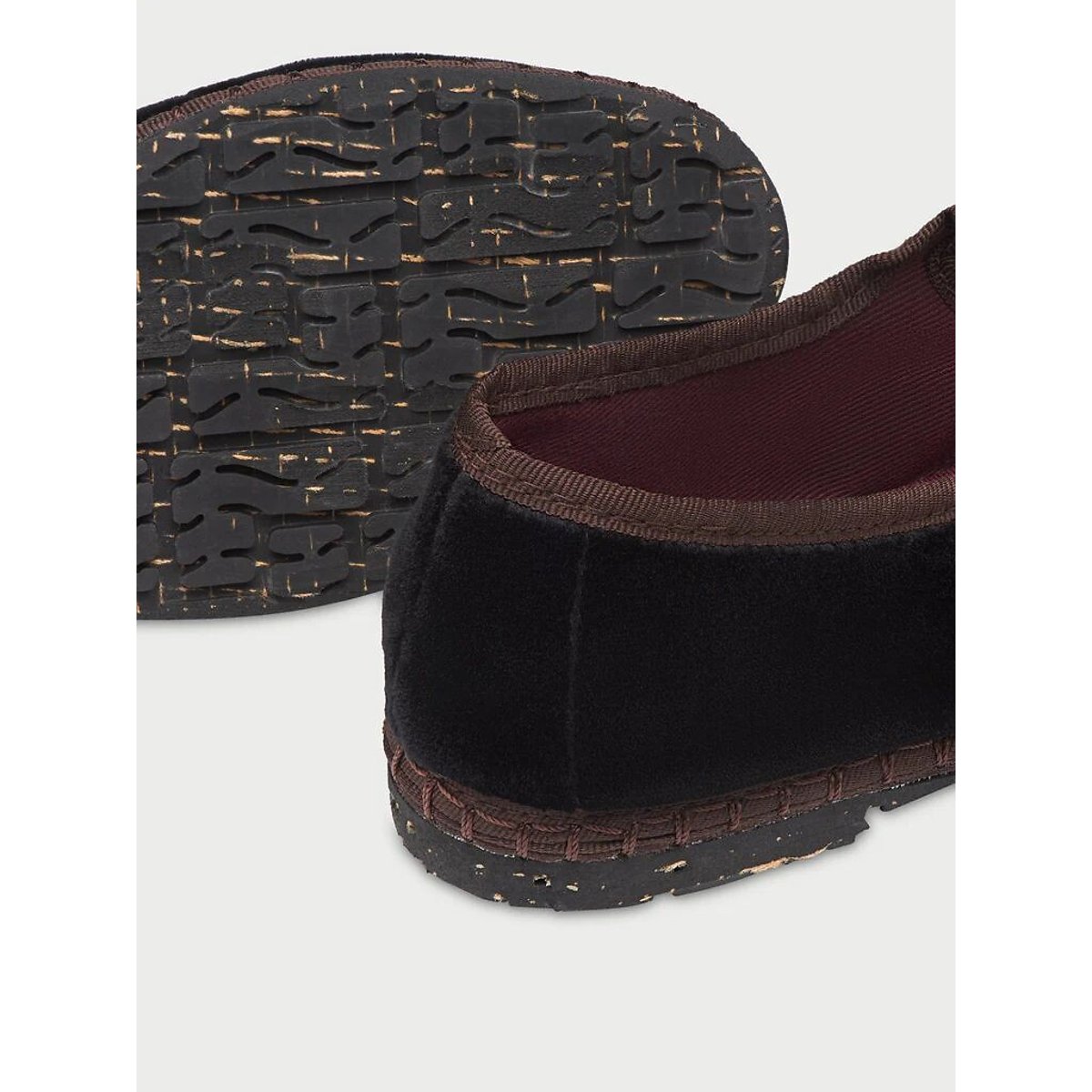 Ballerines Mary-Jane en velours Sethe noir/marron, FLABELUS
