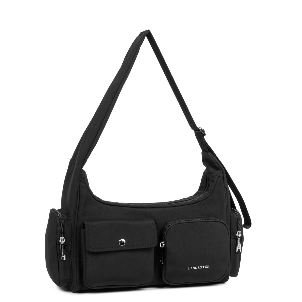 Sac besace BASIC POCKET noir, LANCASTER