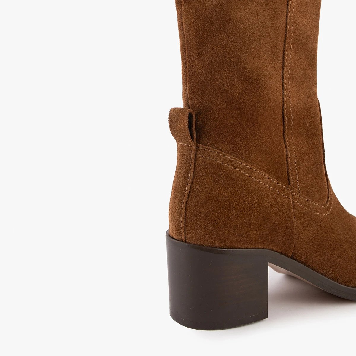 Botte cuir velours POLLY marron camel, MAISON TOUFET