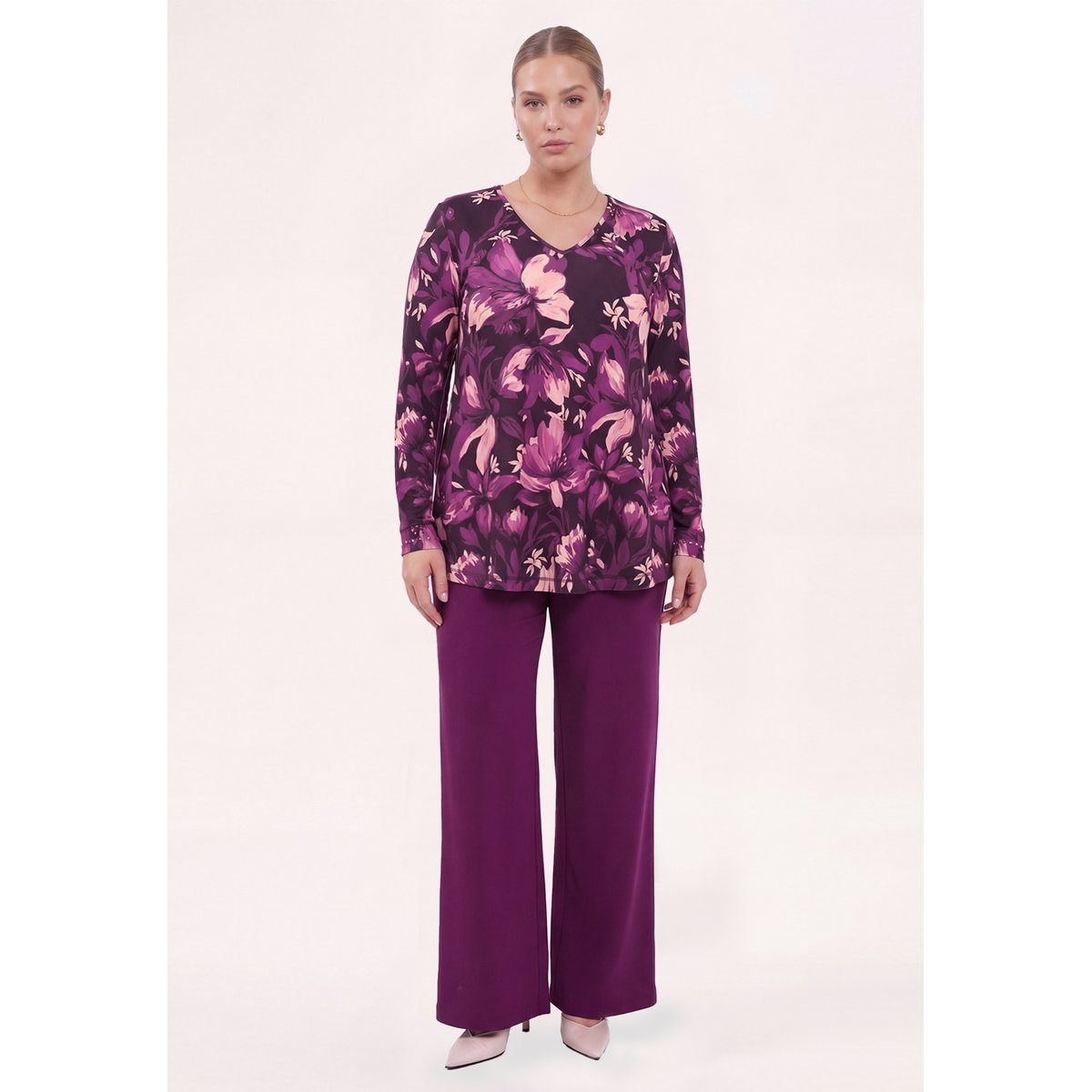 Tunique avec manches longues violet, YOEK