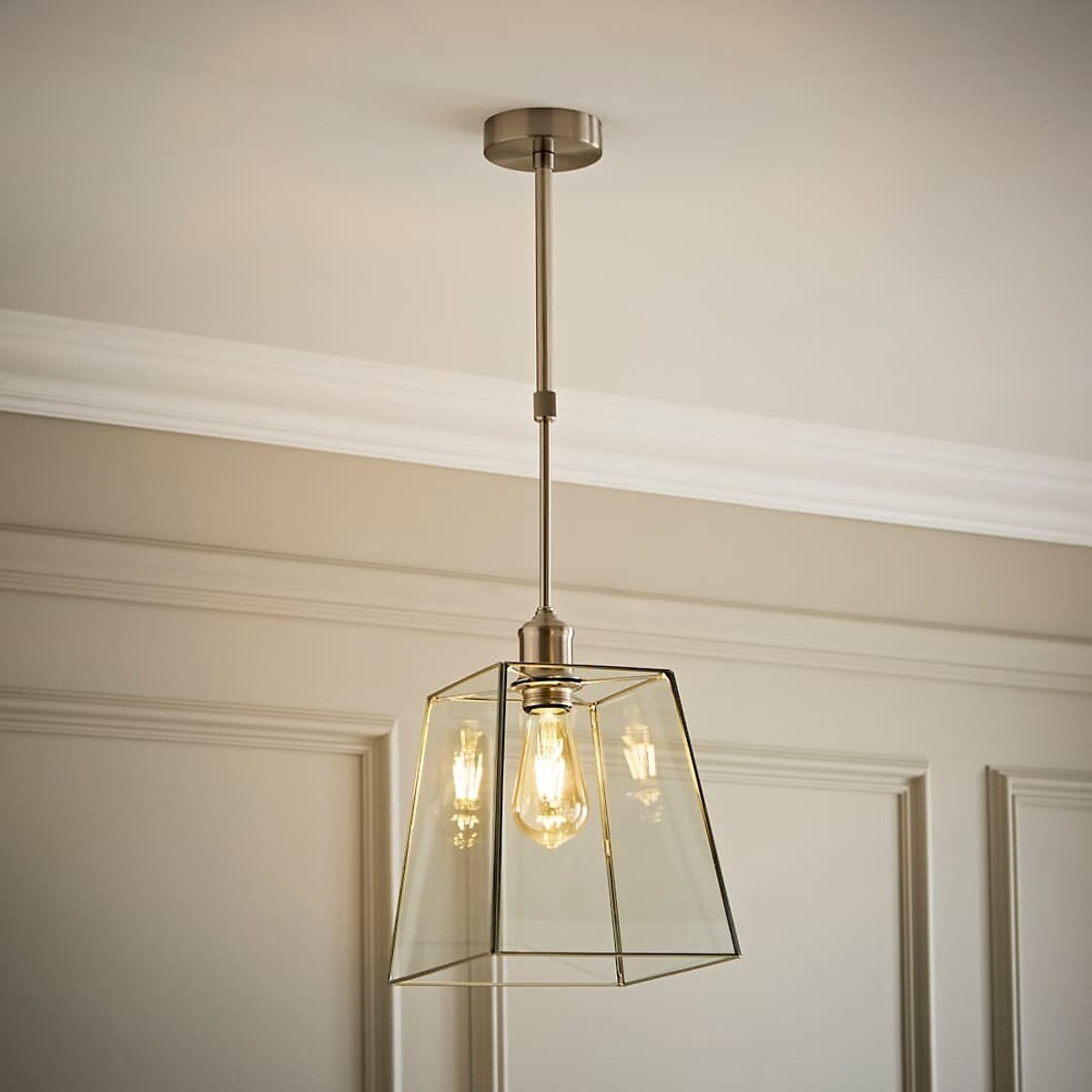 Sylvia Adjustable Drop Ceiling Light brushed chrome, SO'HOME