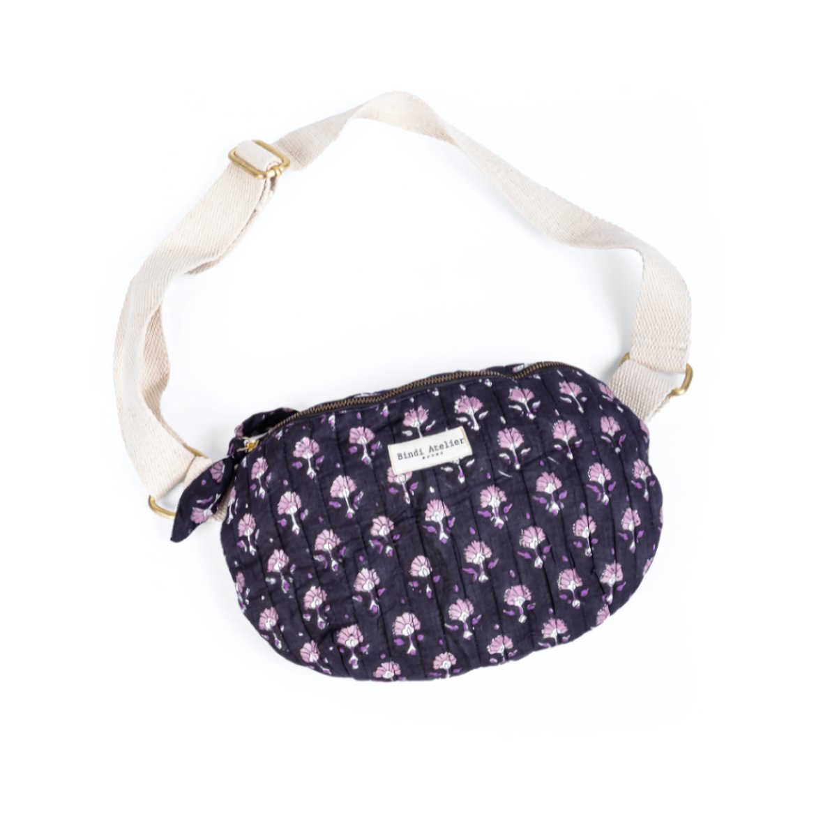 Sac banane adulte imprimé AARTI bleu minuit, BINDI ATELIER