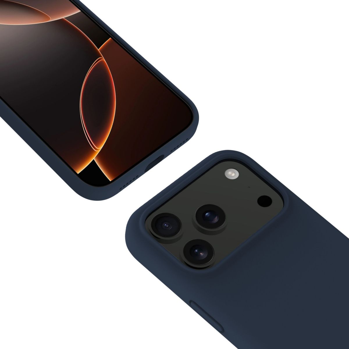 Coque iPhone 17 Pro Magnétique Bleu couleur unique, ADEQWAT