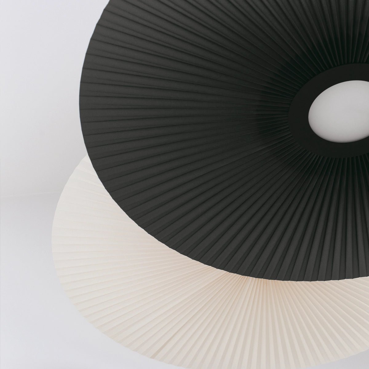 Suspension plafonnier plissée 120 cm, CARMEN blanc, HARTO