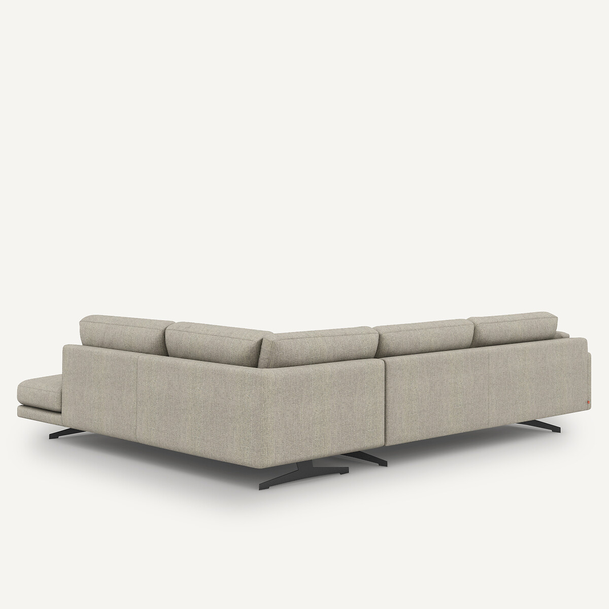 Ecksofa César, Tweed-Optik natur/hellgrau, AM.PM