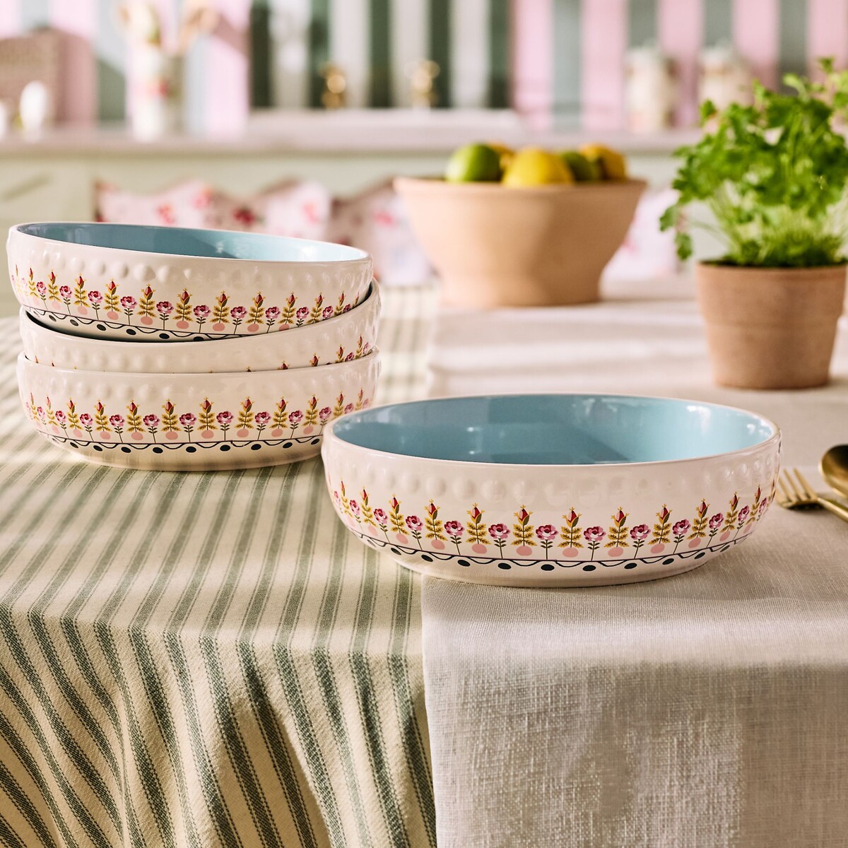 Painted Table Pasta Bowl multi-coloured, CATH KIDSTON