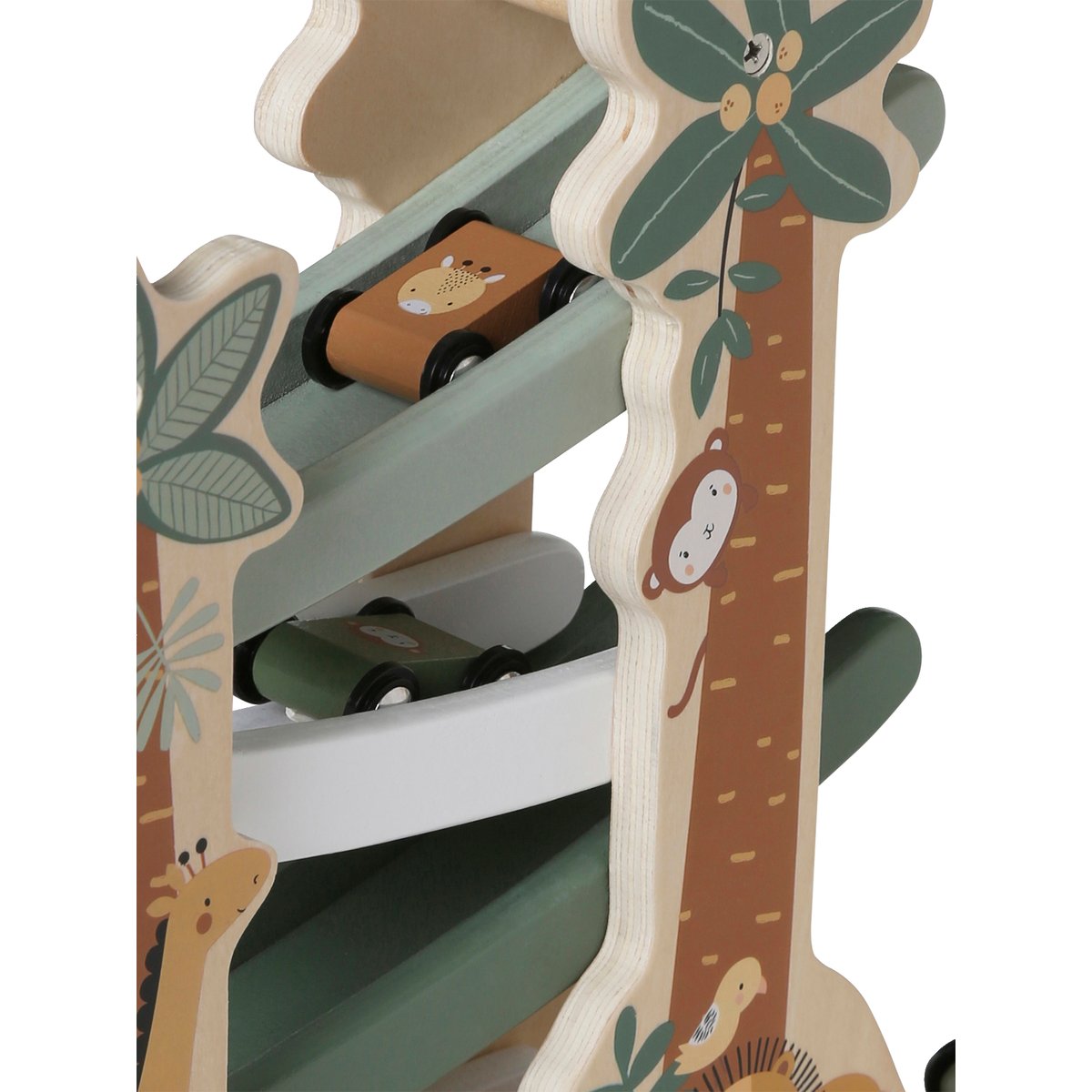 Le toboggan des animaux TANZANIE en bois FSC® vert, VERTBAUDET