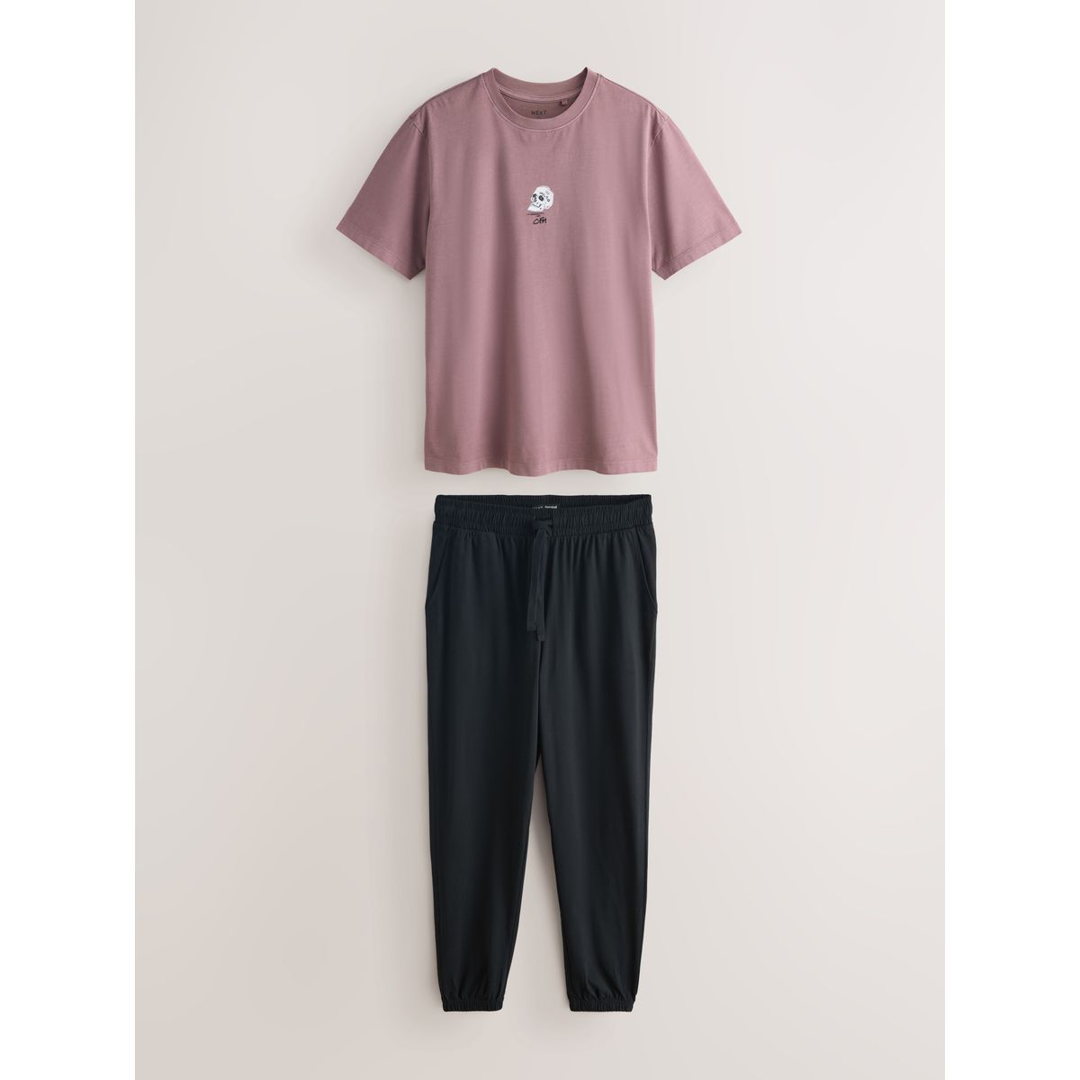 Pyjama à manches courtes seminal sous licence noir/violet, NEXT