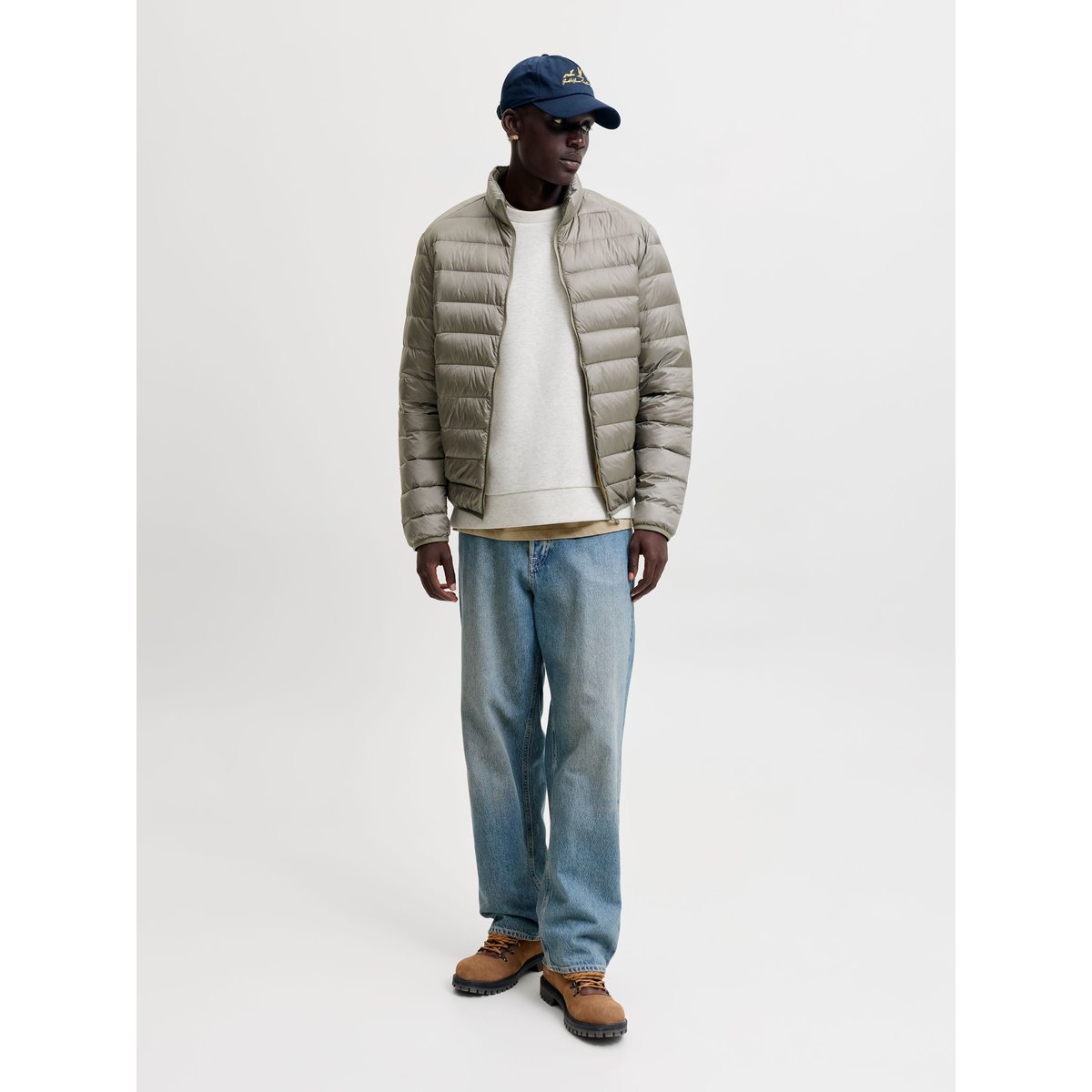 Sweat-Shirt white melange, JACK & JONES