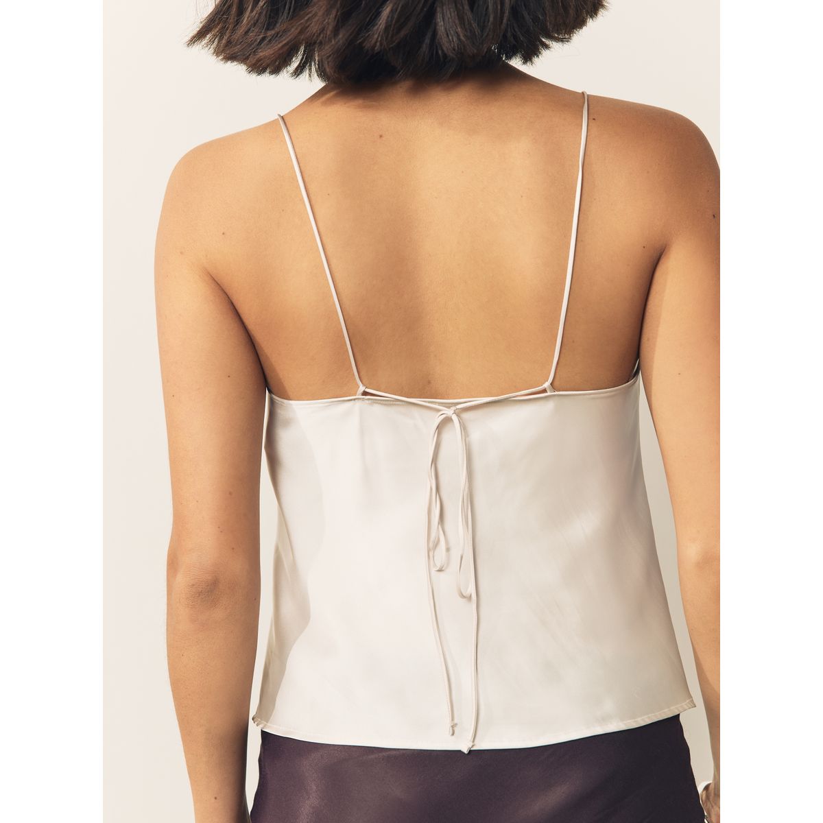 Caraco en satin ajouré et bordé de dentelle crème, NEXT