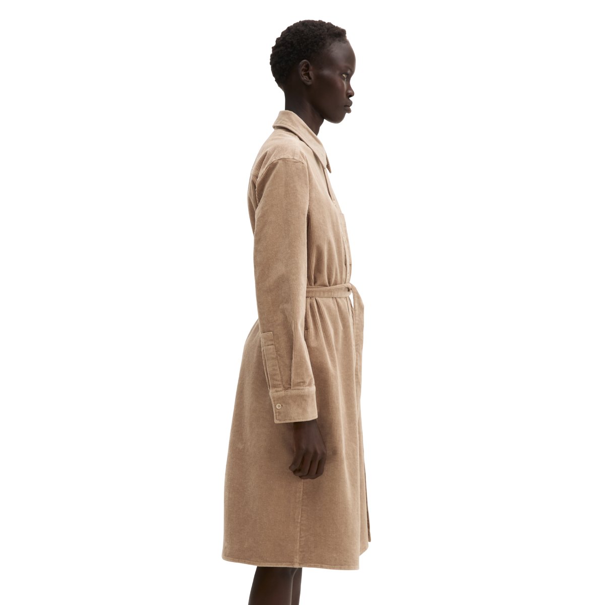 Robe en velours côtelé, coupe classique avec une texture rainurée décontractée beige, MARC O'POLO