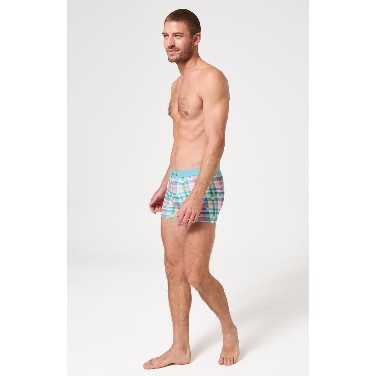 Boxer en coton imprimé Mosaïque multicolore, ARTHUR