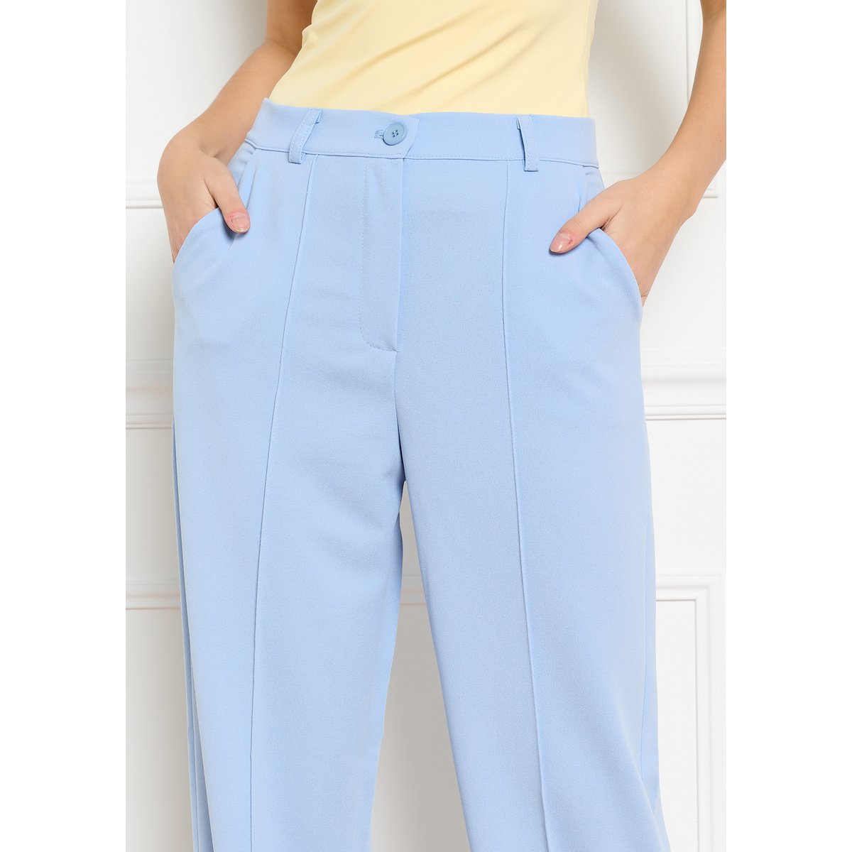 Pantalon droit élégant bleu pastel, LOLALIZA