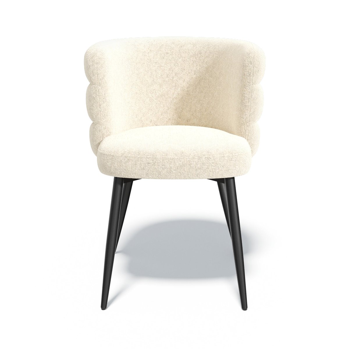 Lot de 2 chaises en velours texturé CHELSEA crème, SIA HOME