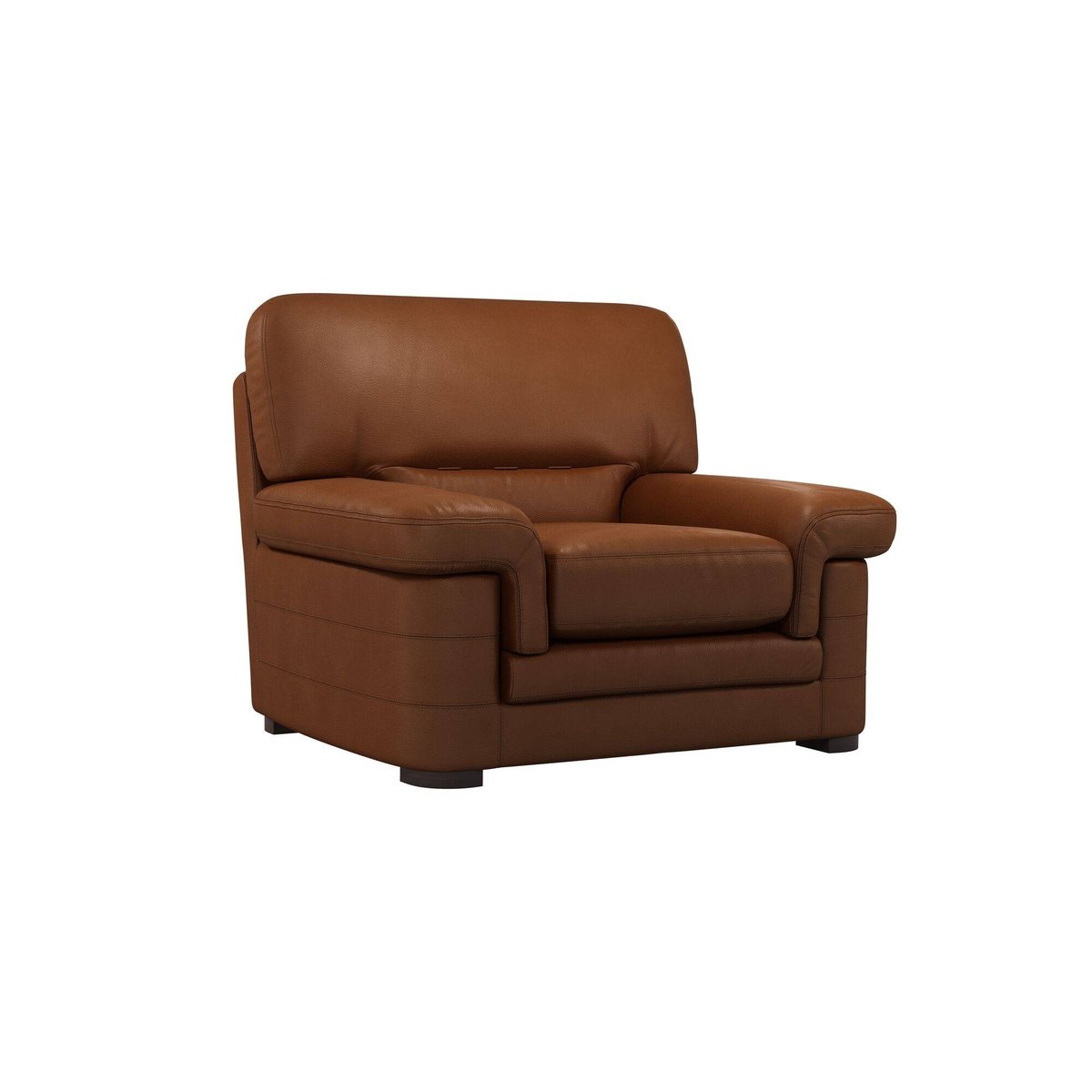 Fauteuil cuir - MELBOURNE cognac, CAMIF