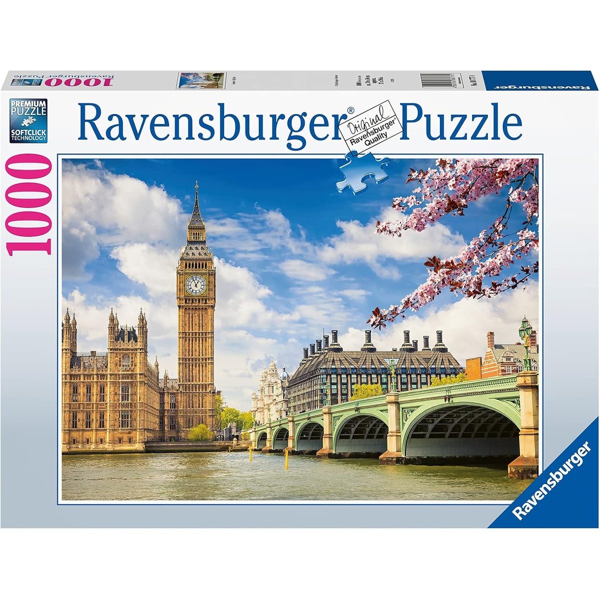 Puzzle Big Ben Londres 1000 pièces multicolore, RAVENSBURGER