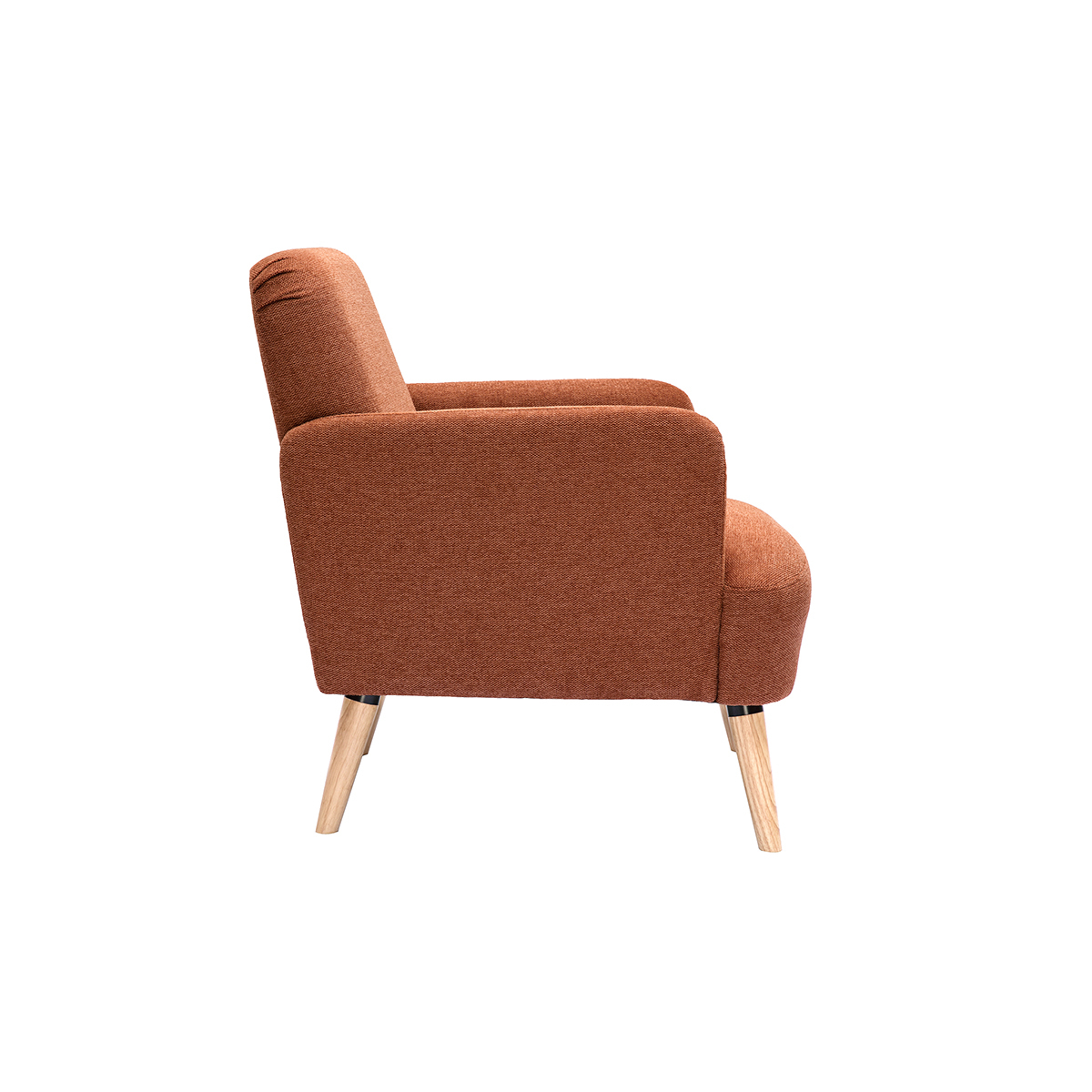 Fauteuil scandinave ISKO terra cotta, MILIBOO