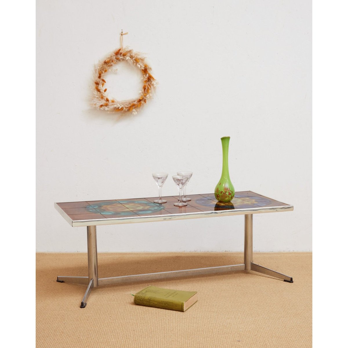 Table basse en céramique Donna N°1107 - Bon état marron, DEBONGOUT