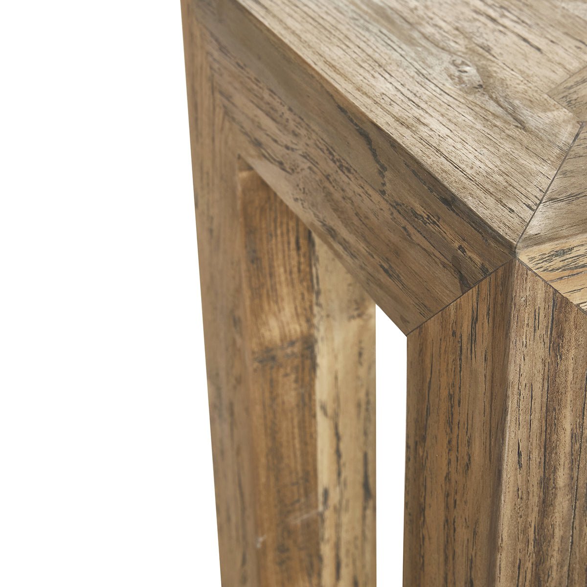 Banc en bois de teck recyclé massif 120 cm CARGO naturel, BERAH GETAH