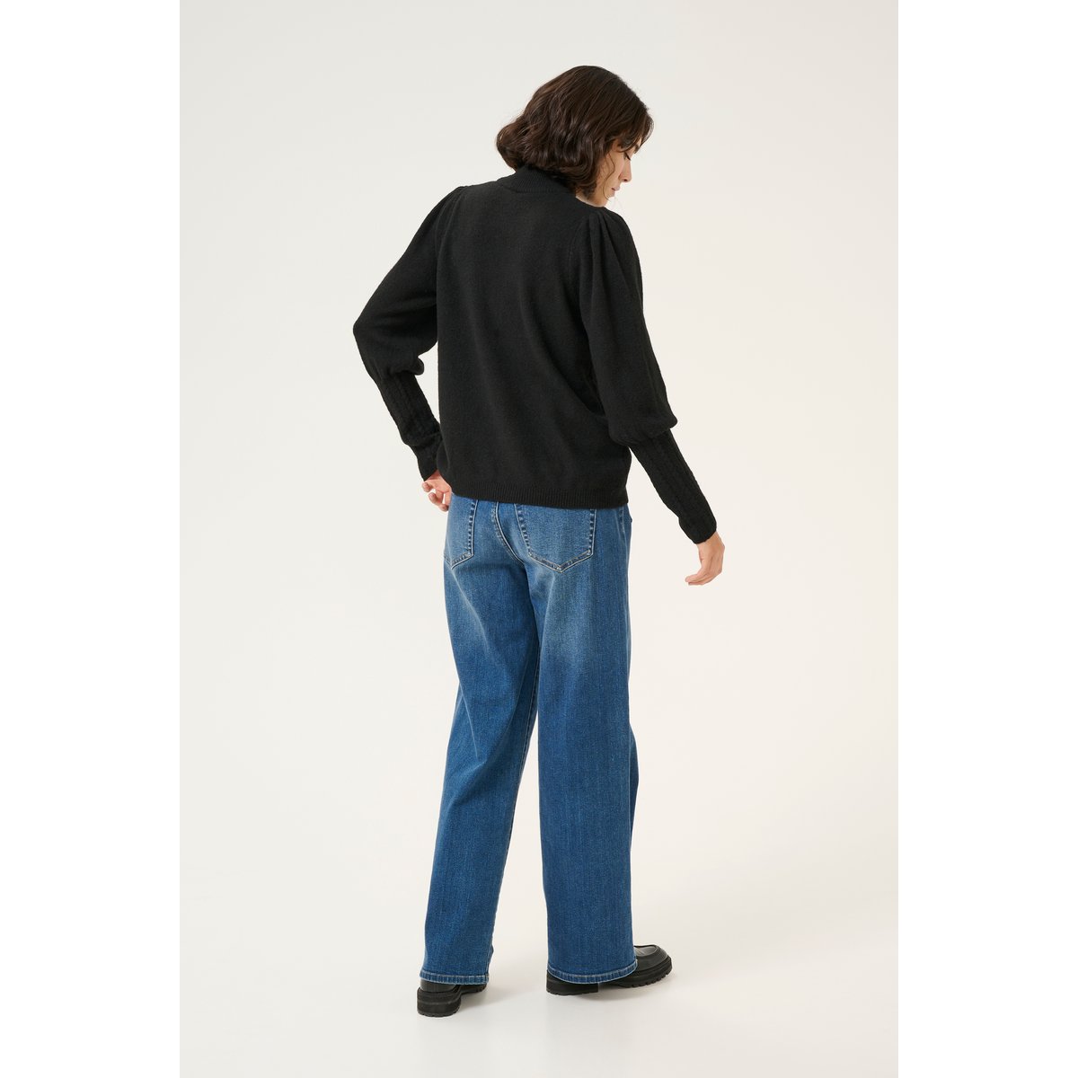 Knitted pullover noir black deep, KAFFE