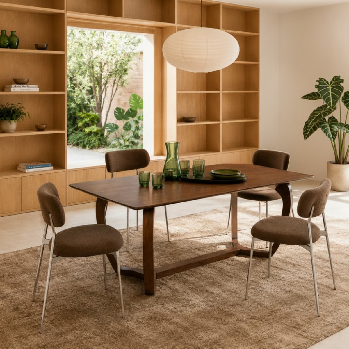 Table à manger 8 personnes en bois massif- DJANGO bois foncé, DRAWER