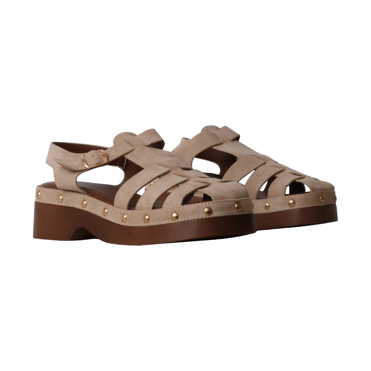 Sandales à Bride La Bottine Souriante Paris beige, ENZA NUCCI